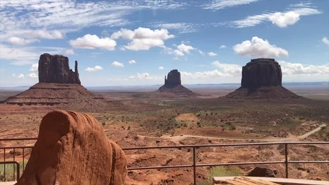 Timelapse of Monument Valley and the two mittens rock formations Stock Footage 121986558