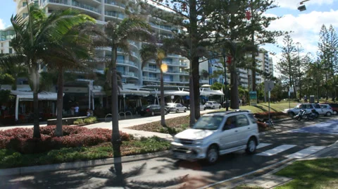 Timelapse Of Mooloolaba Esplanade Stock Footage 34256924