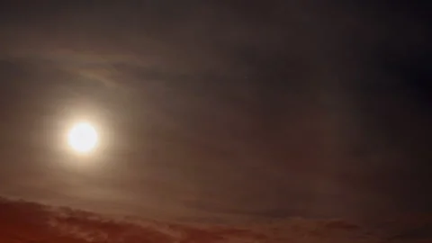 Timelapse of moon and clouds Stock Footage 115079998