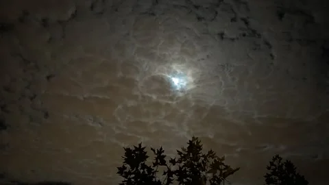 Timelapse of the Moon Behind Passing Clouds Stock Footage 314835511