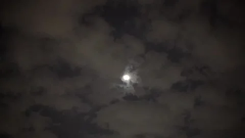 Timelapse the moon in cloud Stock Footage