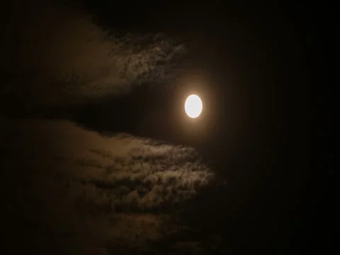Timelapse with moon moving between clouds Stock Footage 70486716