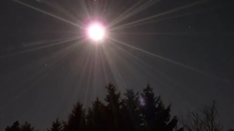 Timelapse Moon passing by horizontally Stock Footage 316504183