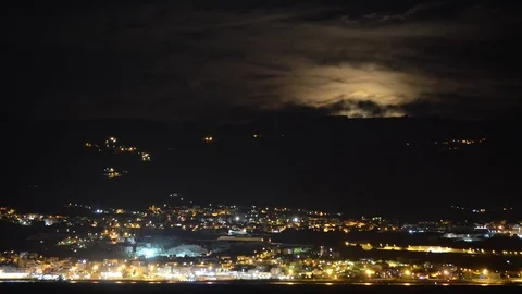 Timelapse of moon rise Stock Footage 95746294