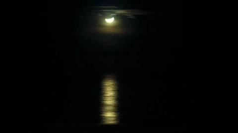 Timelapse moon set Stock Footage