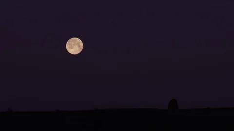 Timelapse moon sunset in the night sky Stock Footage 114420292