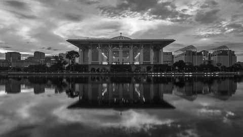 Timelapse of a mosque Stock Footage 121107077