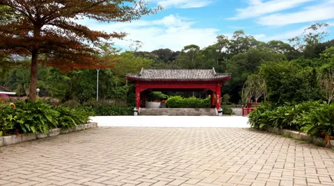 Timelapse in Motion of the Alley in Lantau Island in Hong Kong Stock Footage 59221504
