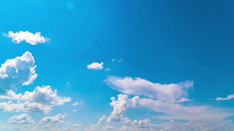 Timelapse motion of clouds on a blue sky Stock Footage 133623064