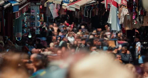 Timelapse motion: the movement crowd of people in Grand Bazaar, Istanbul, Turkey Stock-Footage 218374196