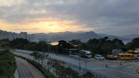 Timelapse motion video of sunset over mountains Stock Footage 146835773