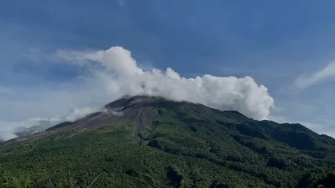 Timelapse of Mount Merapi. Stock Footage 235973006