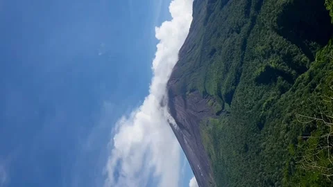Timelapse of Mount Merapi. ( Vertical view ) Stock Footage 236594647