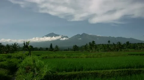 Timelapse Mount Rinjani landscape Stock Footage 11552450