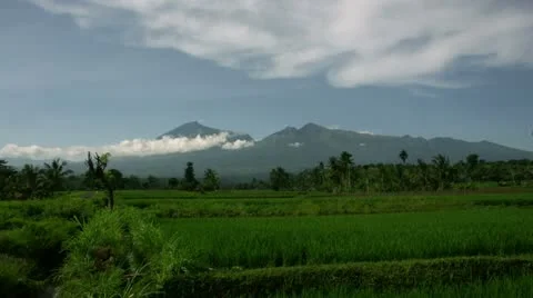 Timelapse Mount Rinjani landscape Stock Footage 11585296