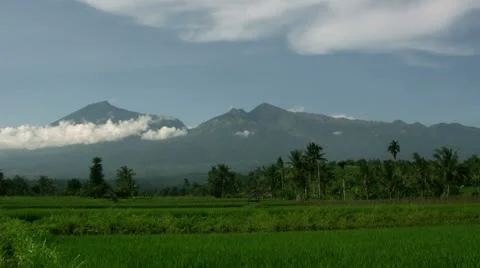 Timelapse Mount Rinjani landscape Stock Footage 11585302