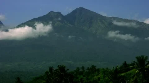 Timelapse Mount Rinjani landscape Stock Footage 11585324