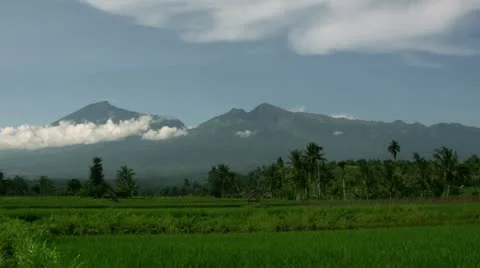 Timelapse Mount Rinjani landscape Stock Footage 11603965