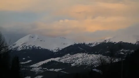 Timelapse of mountain and clouds Stock Footage 10755741