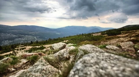 Timelapse with mountain and rocks 스톡 동영상 67627372