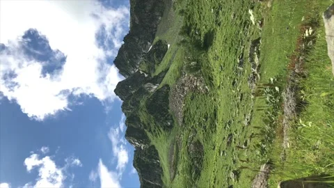 Timelapse of the mountain and sky.(vertical video). Stock Footage 149108640