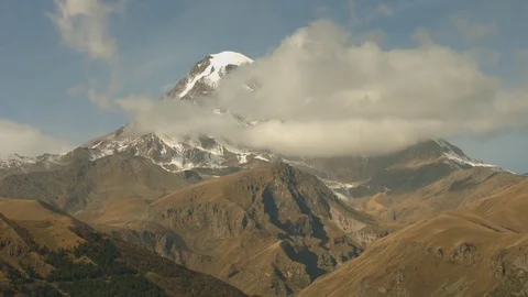 Timelapse of the mountain in Kazbegi. Georgia Stock-Footage 83627763