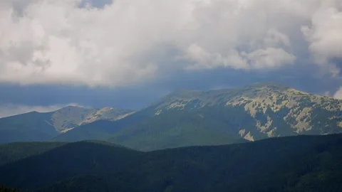 Timelapse mountain landscape with moving clouds Stock Footage 139966048