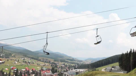 Timelapse Of Mountain Lift Stock Footage 26730030