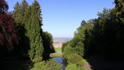 Timelapse of Mountain Park and World Herritage Site in Kassel Stock Footage 137278976