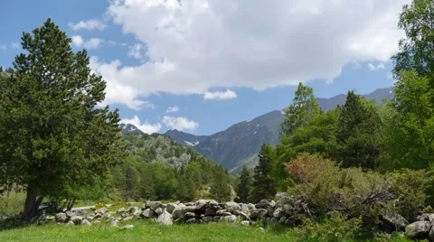 Timelapse mountain Pyrenees 스톡 동영상 63274926