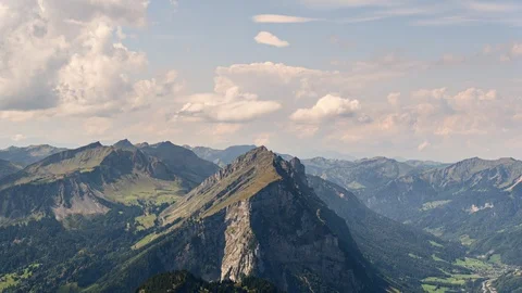 Timelapse of mountain range in the alps Stock Footage 95037219