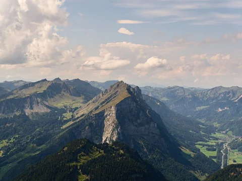 Timelapse of mountain range in the alps Stock Footage 95037259