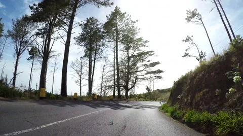Timelapse on a mountain road with forest Stock-Footage 58723115