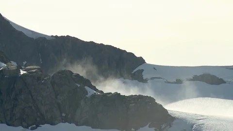 Timelapse mountain scenery and clouds. Greenland glacier. 4 sec Video stock 109113548