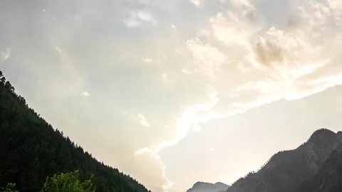Timelapse mountain sky 25fps Stock Footage 80407309