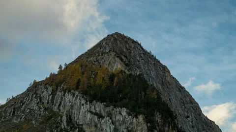 Timelapse of a mountain top under a beautiful blue sky Stock Footage 211819887