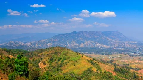 Timelapse Mountain View at Khao Kho,Phetchaboon Province Thailand Stock Footage 89201843