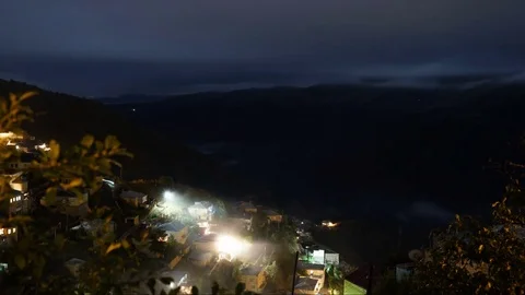 Timelapse in mountain village Stock Footage 81776658