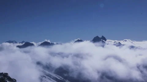 Timelapse mountains and clouds Stock Footage 1216185
