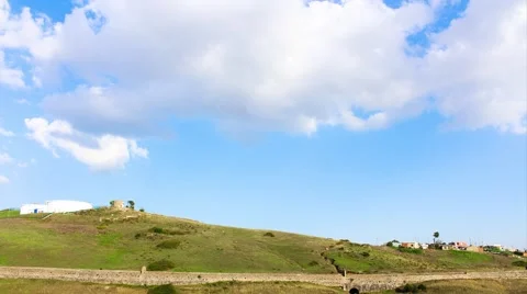 Timelapse of Mountains, Clouds and Horses Stock Footage 52080171
