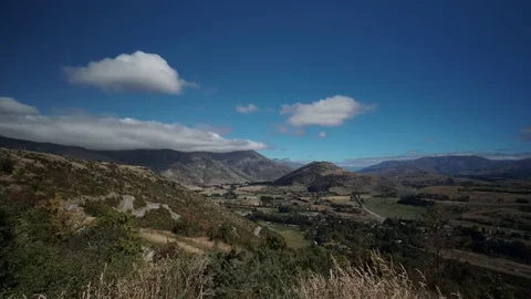Timelapse - Mountains, Clouds &amp; Blue Sky Stock Footage 81257777
