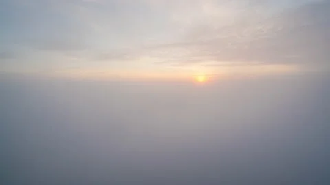 Timelapse of the mountains in the clouds at sunset. Faroe islands Video stock 163510627