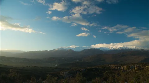 Timelapse mountains of Crete Stock Footage 2366785