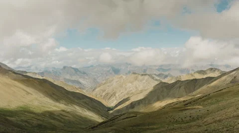 Timelapse of mountains in Ladakh Stock Footage 54628537
