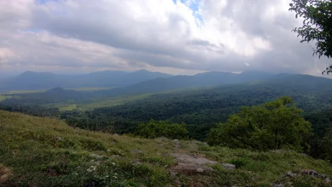 Timelapse of mountains, rotating camera Stock Footage 157660374