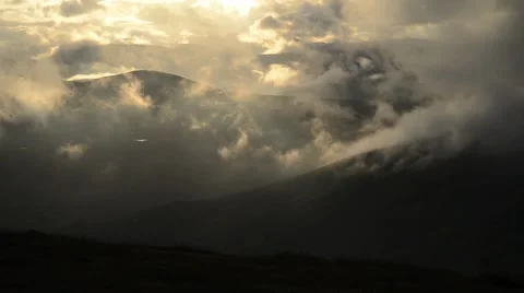 Timelapse of mountains, Scotland Stock Footage 44324548