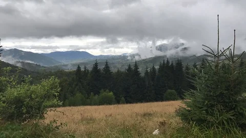 Timelapse of mountains when the rain starts. Stock Footage 94664690