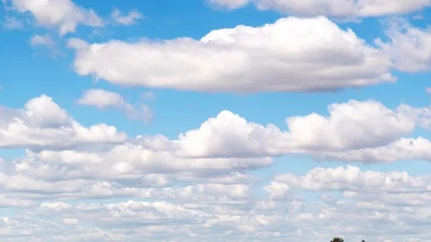 Timelapse movement of clouds in the blue sky Stock Footage 114185350