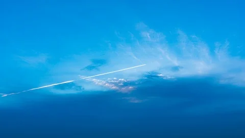 Timelapse movement of clouds in the blue sky. stock video Stock Footage 123975459