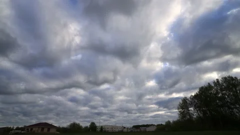 Timelapse of the movement of clouds in the evening sky. Stock Footage 201508263